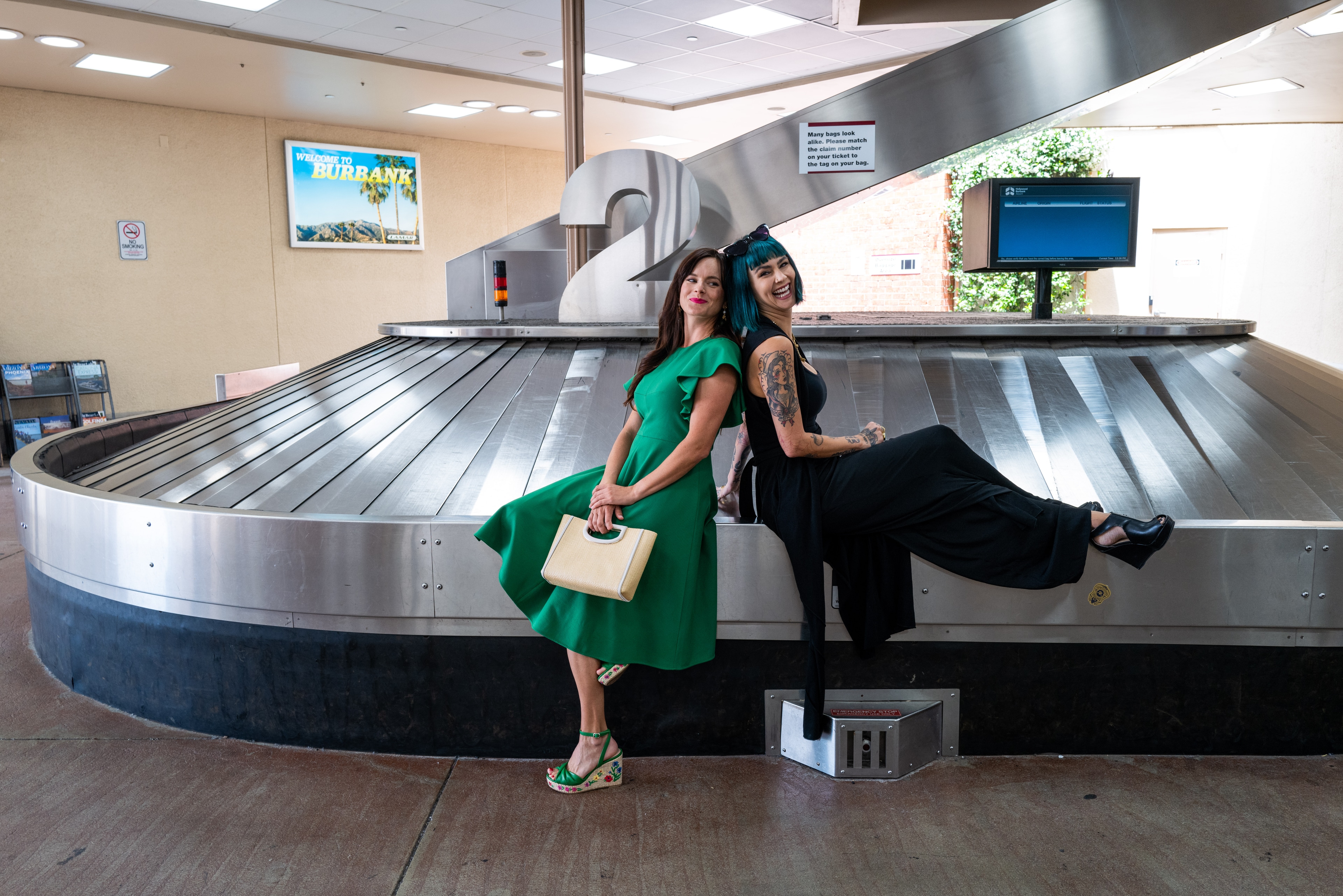 Isabella and Kika at Burbank Airport